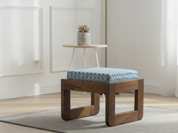Alexa Solid Wood Upholstered Stool